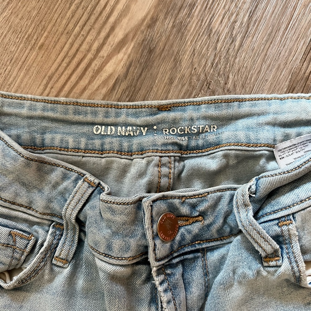 Old Navy Rockstar High Rise skinny, distressed jeans